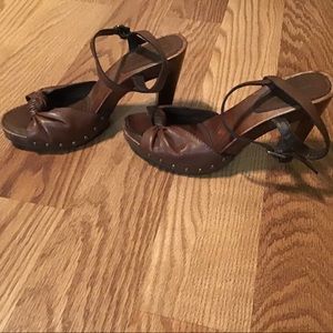 Banana Republic Wooden Heels Size 8